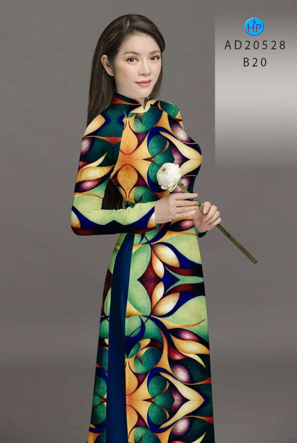 Vải Áo Dài Hoa Văn Mới Ra AD 20528