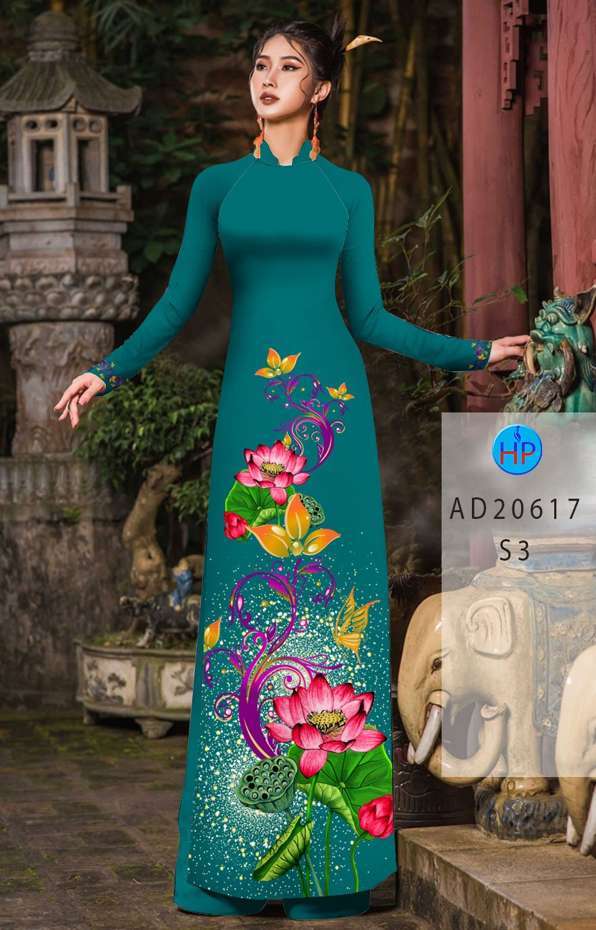 Vải Áo Dài Hoa Sen Kiểu Mới AD 20617