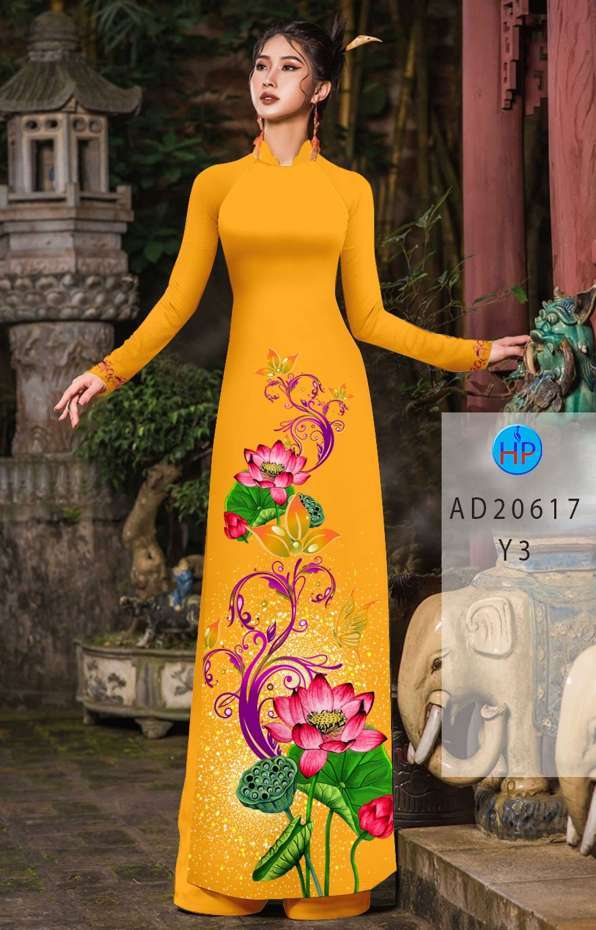 Vải Áo Dài Hoa Sen Kiểu Mới AD 20617
