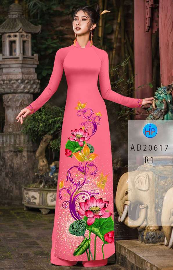 Vải Áo Dài Hoa Sen Kiểu Mới AD 20617
