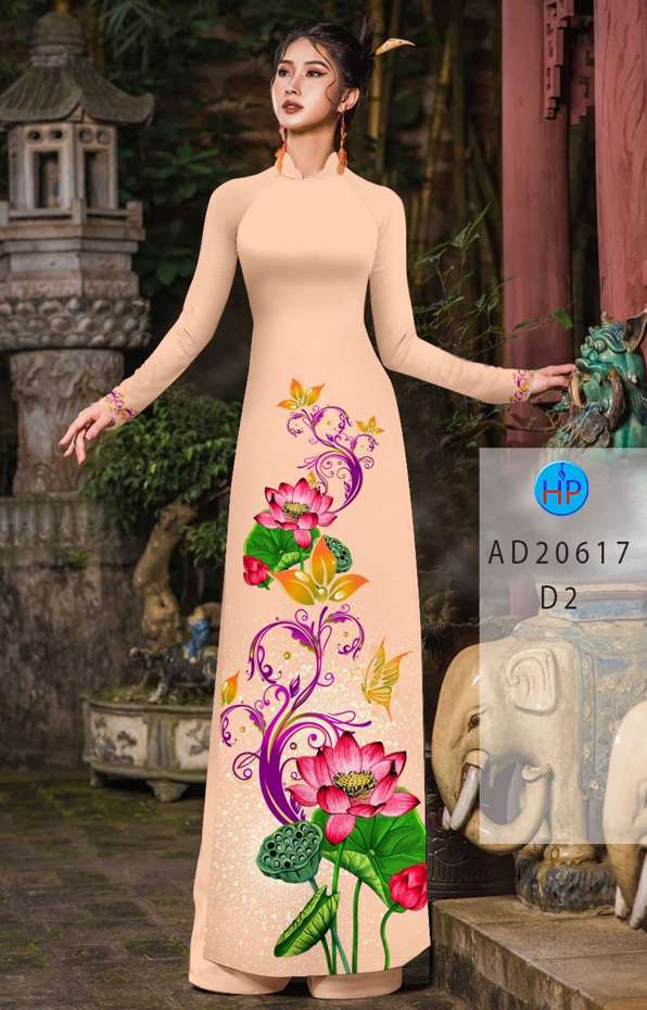 Vải Áo Dài Hoa Sen Kiểu Mới AD 20617