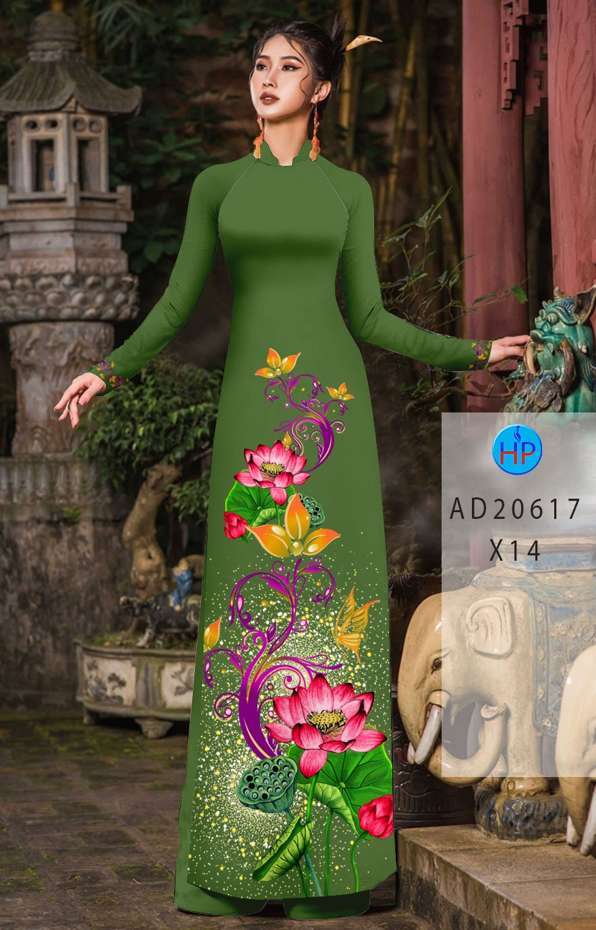 Vải Áo Dài Hoa Sen Kiểu Mới AD 20617
