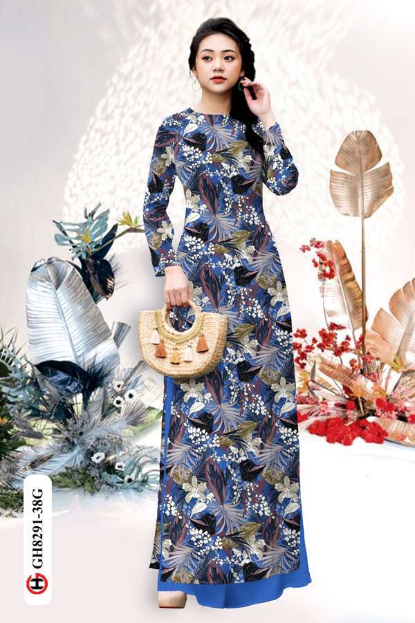 Vải Áo Dài Hoa Đều Kiểu Mới AD GH8291 31 Vải Áo Dài Hoa Đều Kiểu Mới AD GH8291