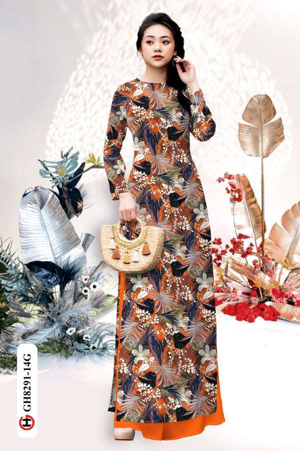 Vải Áo Dài Hoa Đều Kiểu Mới AD GH8291 33 Vải Áo Dài Hoa Đều Kiểu Mới AD GH8291