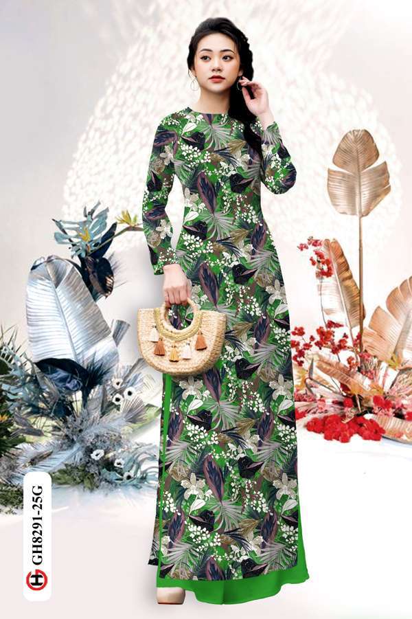 Vải Áo Dài Hoa Đều Kiểu Mới AD GH8291 32 Vải Áo Dài Hoa Đều Kiểu Mới AD GH8291