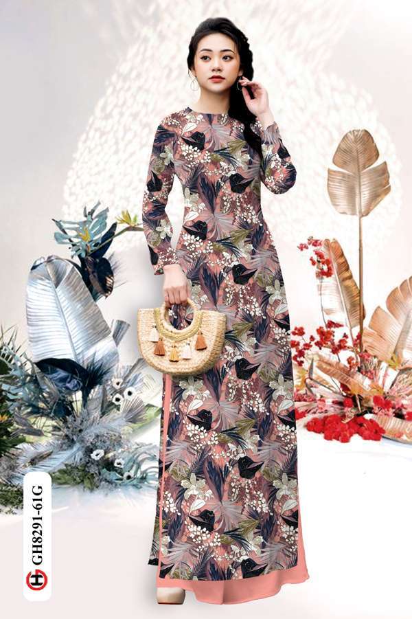 Vải Áo Dài Hoa Đều Kiểu Mới AD GH8291 37 Vải Áo Dài Hoa Đều Kiểu Mới AD GH8291