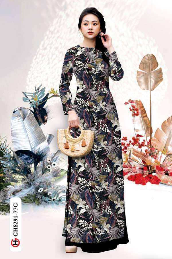 Vải Áo Dài Hoa Đều Kiểu Mới AD GH8291 36 Vải Áo Dài Hoa Đều Kiểu Mới AD GH8291