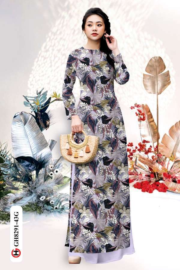 Vải Áo Dài Hoa Đều Kiểu Mới AD GH8291 39 Vải Áo Dài Hoa Đều Kiểu Mới AD GH8291