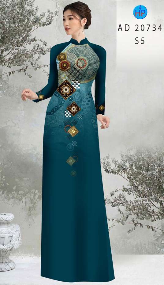 Vải Áo Dài Hoa Văn Vừa Ra  AD 20734