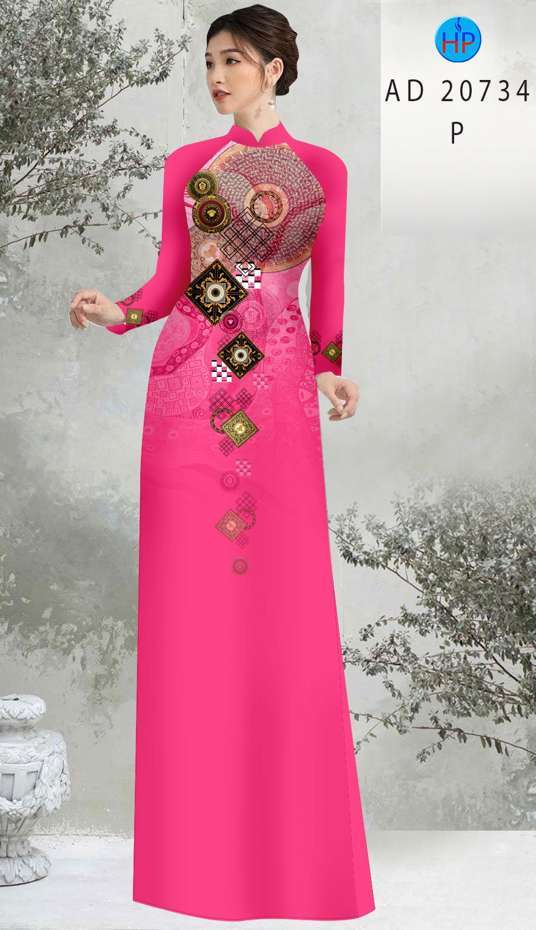 Vải Áo Dài Hoa Văn Vừa Ra  AD 20734