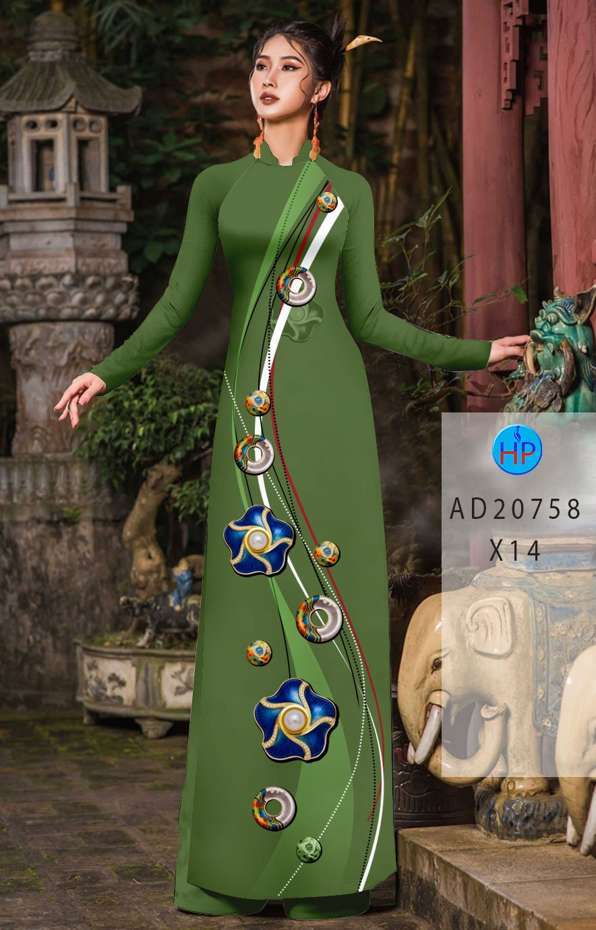 Vải Áo Dài Hoa In 3D Kiểu Mới AD 20758 37 Vải Áo Dài Hoa In 3D Kiểu Mới AD 20758