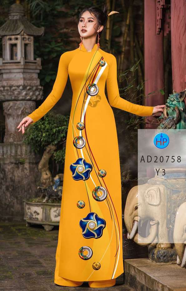 Vải Áo Dài Hoa In 3D Kiểu Mới AD 20758 39 Vải Áo Dài Hoa In 3D Kiểu Mới AD 20758