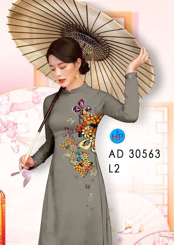 Vải Áo Dài Hoa In 3D Mới Ra AD 30563 44 Vải Áo Dài Hoa In 3D Mới Ra AD 30563