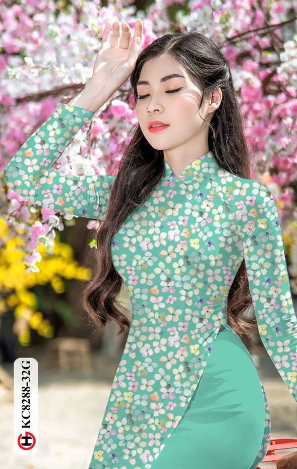 Vải Áo Dài Hoa Nhí Mới Ra AD KC8288