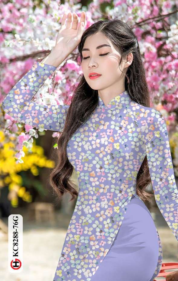 Vải Áo Dài Hoa Nhí Mới Ra AD KC8288