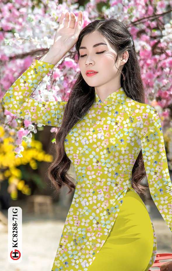 Vải Áo Dài Hoa Nhí Mới Ra AD KC8288