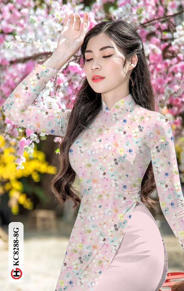 Vải Áo Dài Hoa Nhí Mới Ra AD KC8288
