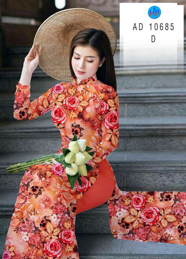 Vải Áo Dài Hoa Hồng Mới Ra AD 10685 38 Vải Áo Dài Hoa Hồng Mới Ra AD 10685