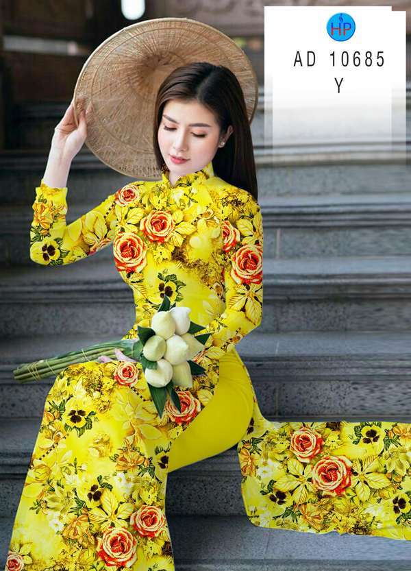 Vải Áo Dài Hoa Hồng Mới Ra AD 10685 46 Vải Áo Dài Hoa Hồng Mới Ra AD 10685