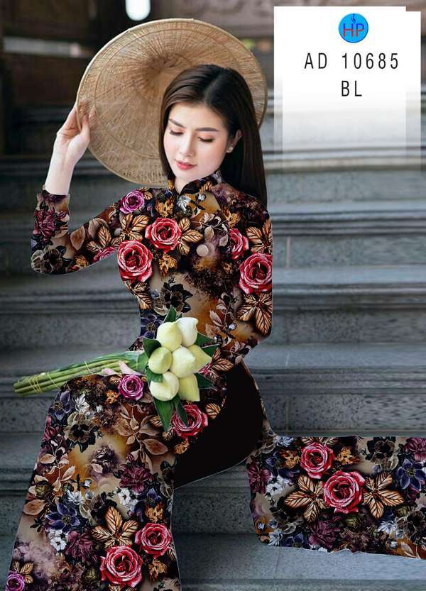 Vải Áo Dài Hoa Hồng Mới Ra AD 10685 48 Vải Áo Dài Hoa Hồng Mới Ra AD 10685