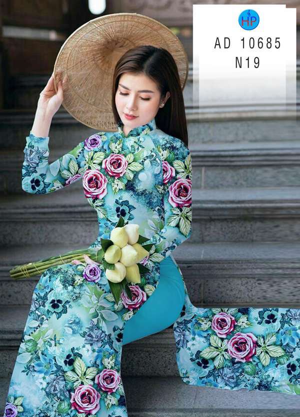 Vải Áo Dài Hoa Hồng Mới Ra AD 10685 51 Vải Áo Dài Hoa Hồng Mới Ra AD 10685