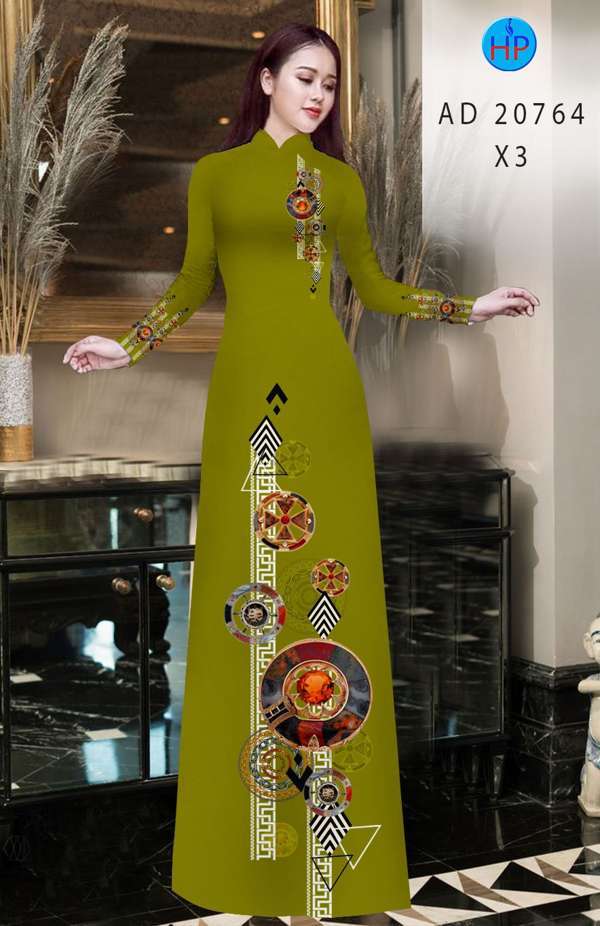 Vải Áo Dài Hoa Văn Thiết Kế 2021 AD 20764