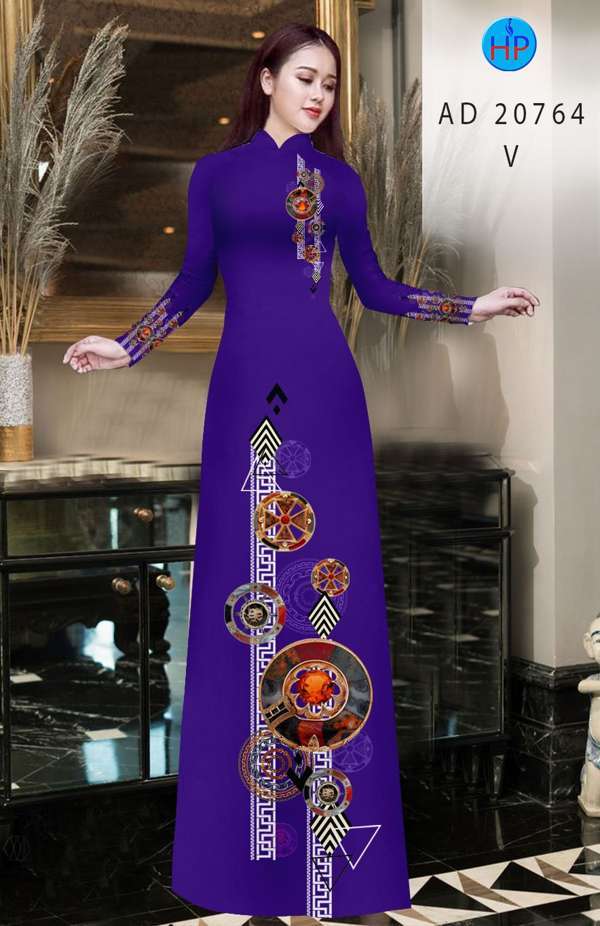 Vải Áo Dài Hoa Văn Thiết Kế 2021 AD 20764