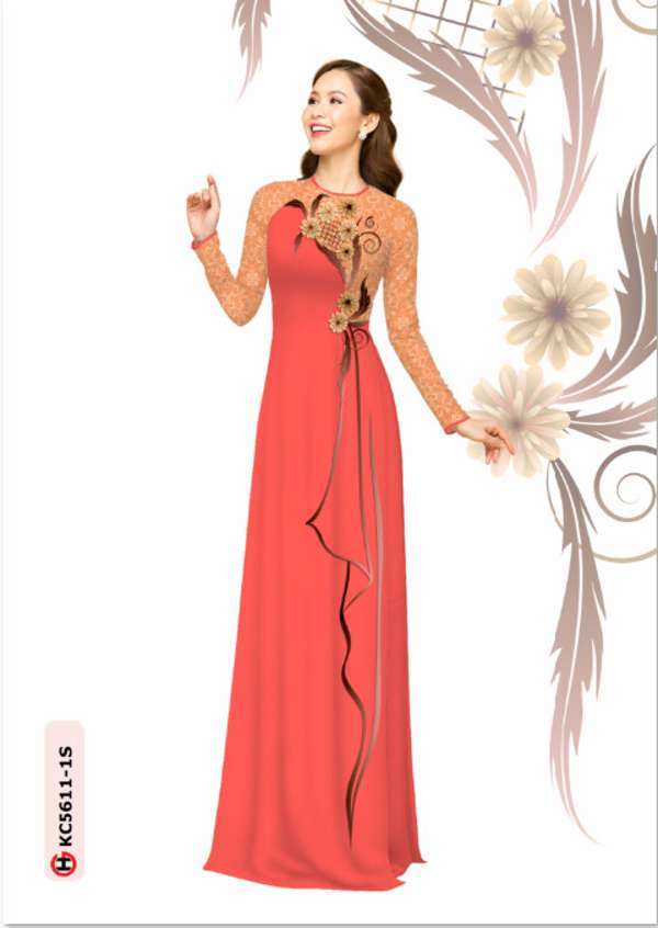 Vải Áo Dài Hoa In 3D Độc Đáo AD KC5511