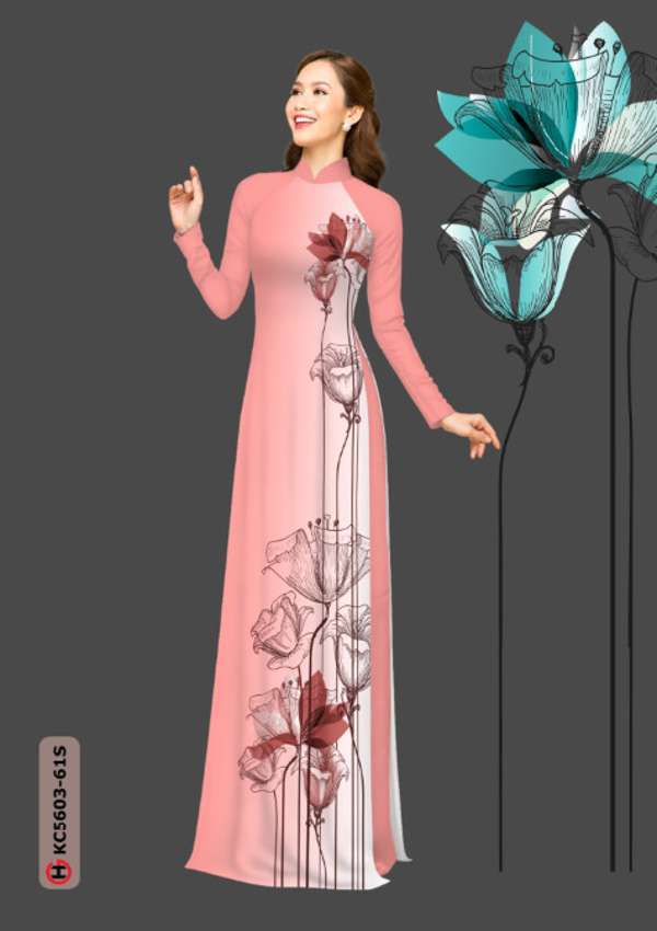 Vải Áo Dài Hoa In 3D Mới Ra AD KC5603 37 Vải Áo Dài Hoa In 3D Mới Ra AD KC5603