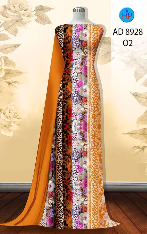 Vải Áo Dài Hoa In 3D Mới Ra AD 8928 39 Vải Áo Dài Hoa In 3D Mới Ra AD 8928