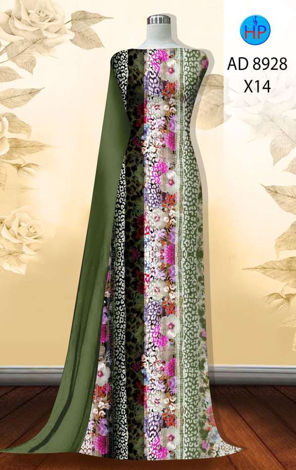 Vải Áo Dài Hoa In 3D Mới Ra AD 8928 37 Vải Áo Dài Hoa In 3D Mới Ra AD 8928