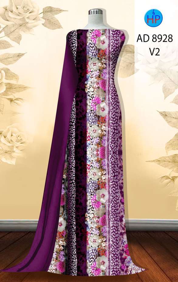 Vải Áo Dài Hoa In 3D Mới Ra AD 8928 43 Vải Áo Dài Hoa In 3D Mới Ra AD 8928