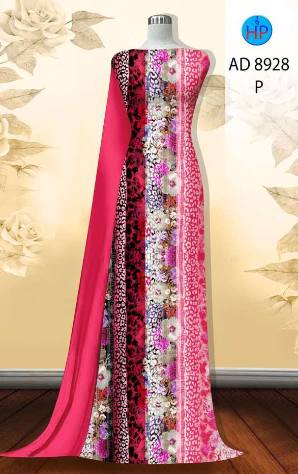 Vải Áo Dài Hoa In 3D Mới Ra AD 8928 42 Vải Áo Dài Hoa In 3D Mới Ra AD 8928