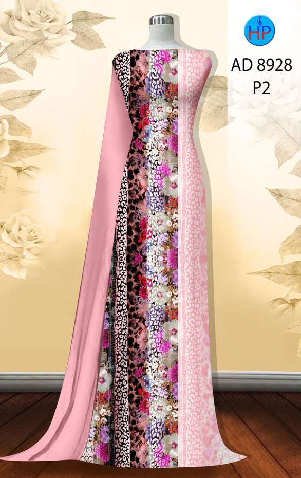 Vải Áo Dài Hoa In 3D Mới Ra AD 8928 41 Vải Áo Dài Hoa In 3D Mới Ra AD 8928