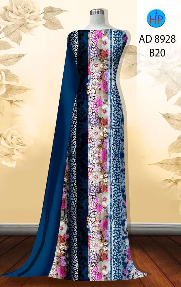 Vải Áo Dài Hoa In 3D Mới Ra AD 8928 40 Vải Áo Dài Hoa In 3D Mới Ra AD 8928