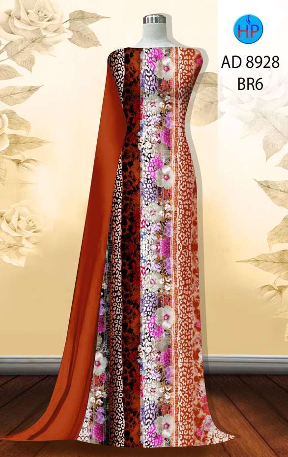 Vải Áo Dài Hoa In 3D Mới Ra AD 8928 47 Vải Áo Dài Hoa In 3D Mới Ra AD 8928