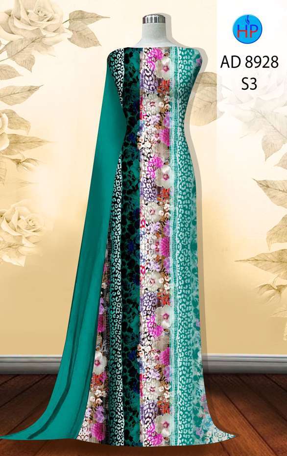 Vải Áo Dài Hoa In 3D Mới Ra AD 8928 49 Vải Áo Dài Hoa In 3D Mới Ra AD 8928