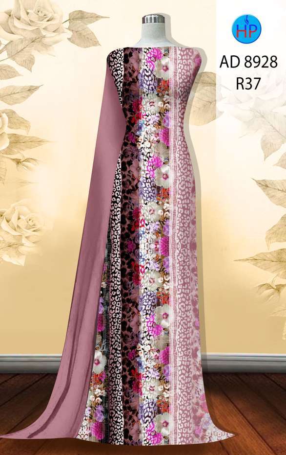 Vải Áo Dài Hoa In 3D Mới Ra AD 8928 50 Vải Áo Dài Hoa In 3D Mới Ra AD 8928