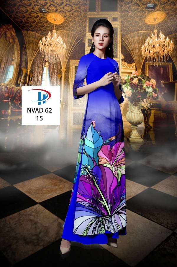 Vải Áo Dài Hoa Dâm Bụt Độc Đáo AD NVAD62 51 Vải Áo Dài Hoa Dâm Bụt Độc Đáo AD NVAD62