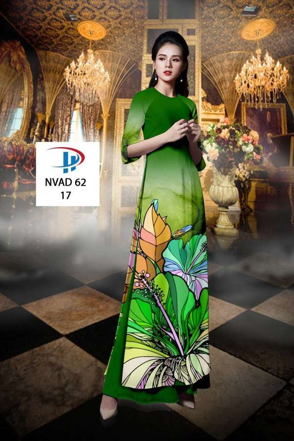 Vải Áo Dài Hoa Dâm Bụt Độc Đáo AD NVAD62 53 Vải Áo Dài Hoa Dâm Bụt Độc Đáo AD NVAD62
