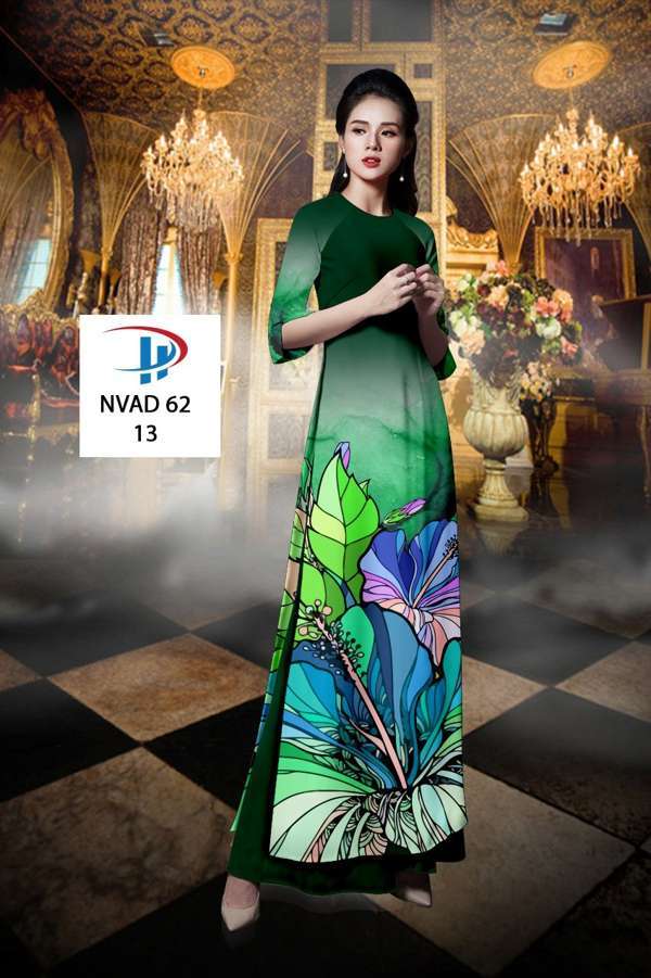 Vải Áo Dài Hoa Dâm Bụt Độc Đáo AD NVAD62 73 Vải Áo Dài Hoa Dâm Bụt Độc Đáo AD NVAD62