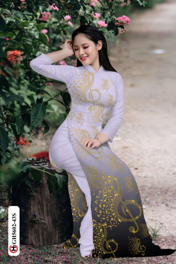 Vải Áo Dài Khóa Sol Thiết Kế 2021 AD GH5602 40 Vải Áo Dài Khóa Sol Thiết Kế 2021 AD GH5602