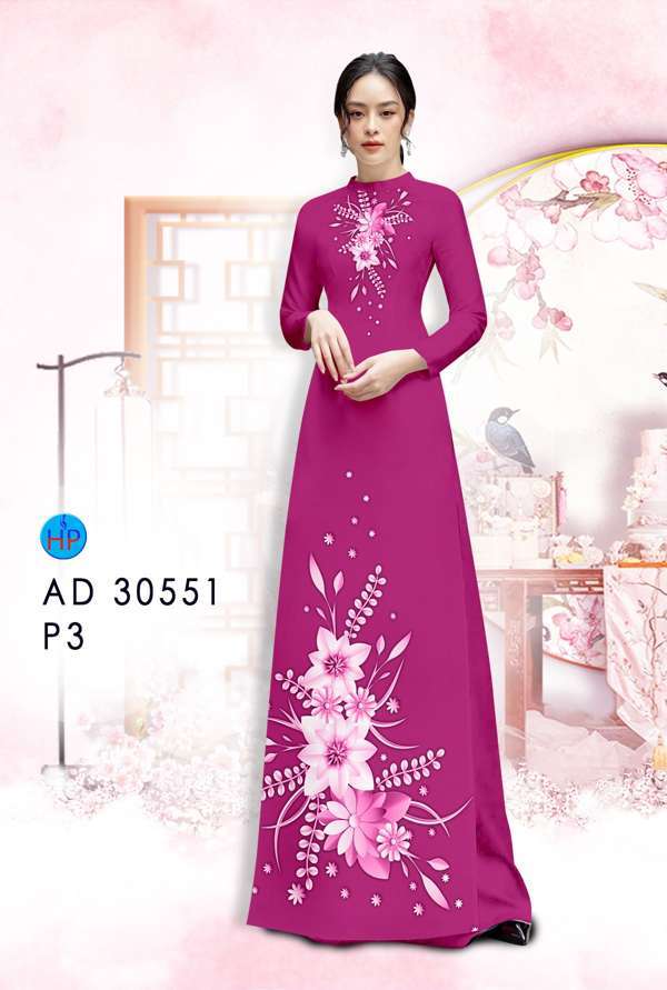 Vải Áo Dài Hoa In 3D Thiết Kế 2021 AD 30551 38 Vải Áo Dài Hoa In 3D Thiết Kế 2021 AD 30551