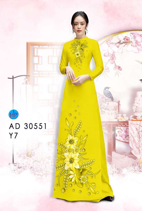 Vải Áo Dài Hoa In 3D Thiết Kế 2021 AD 30551 42 Vải Áo Dài Hoa In 3D Thiết Kế 2021 AD 30551