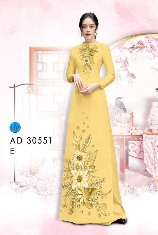 Vải Áo Dài Hoa In 3D Thiết Kế 2021 AD 30551 41 Vải Áo Dài Hoa In 3D Thiết Kế 2021 AD 30551