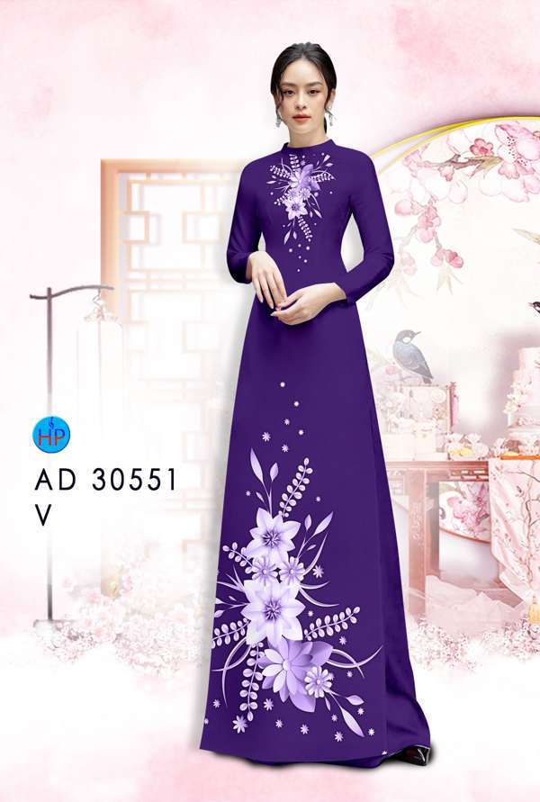 Vải Áo Dài Hoa In 3D Thiết Kế 2021 AD 30551 44 Vải Áo Dài Hoa In 3D Thiết Kế 2021 AD 30551