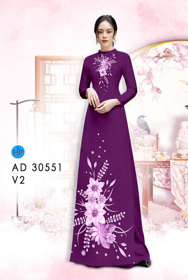 Vải Áo Dài Hoa In 3D Thiết Kế 2021 AD 30551 45 Vải Áo Dài Hoa In 3D Thiết Kế 2021 AD 30551