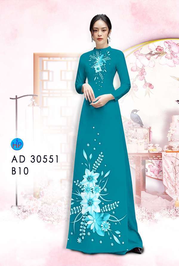Vải Áo Dài Hoa In 3D Thiết Kế 2021 AD 30551 53 Vải Áo Dài Hoa In 3D Thiết Kế 2021 AD 30551