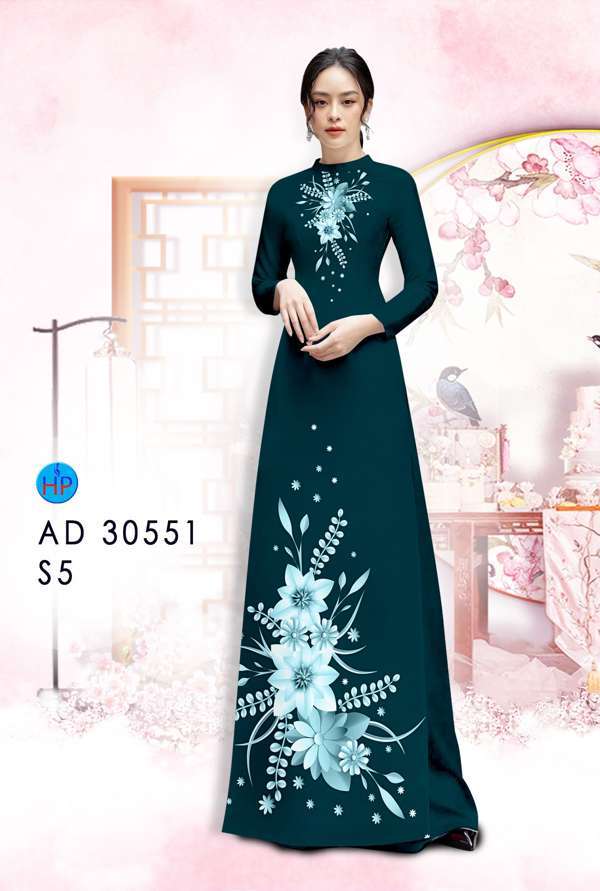 Vải Áo Dài Hoa In 3D Thiết Kế 2021 AD 30551 52 Vải Áo Dài Hoa In 3D Thiết Kế 2021 AD 30551