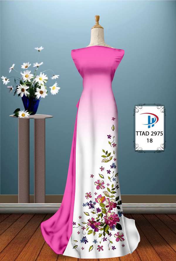 Vải Áo Dài Hoa In 3D Thiết Kế 2021 AD TTAD2975 60 Vải Áo Dài Hoa In 3D Thiết Kế 2021 AD TTAD2975